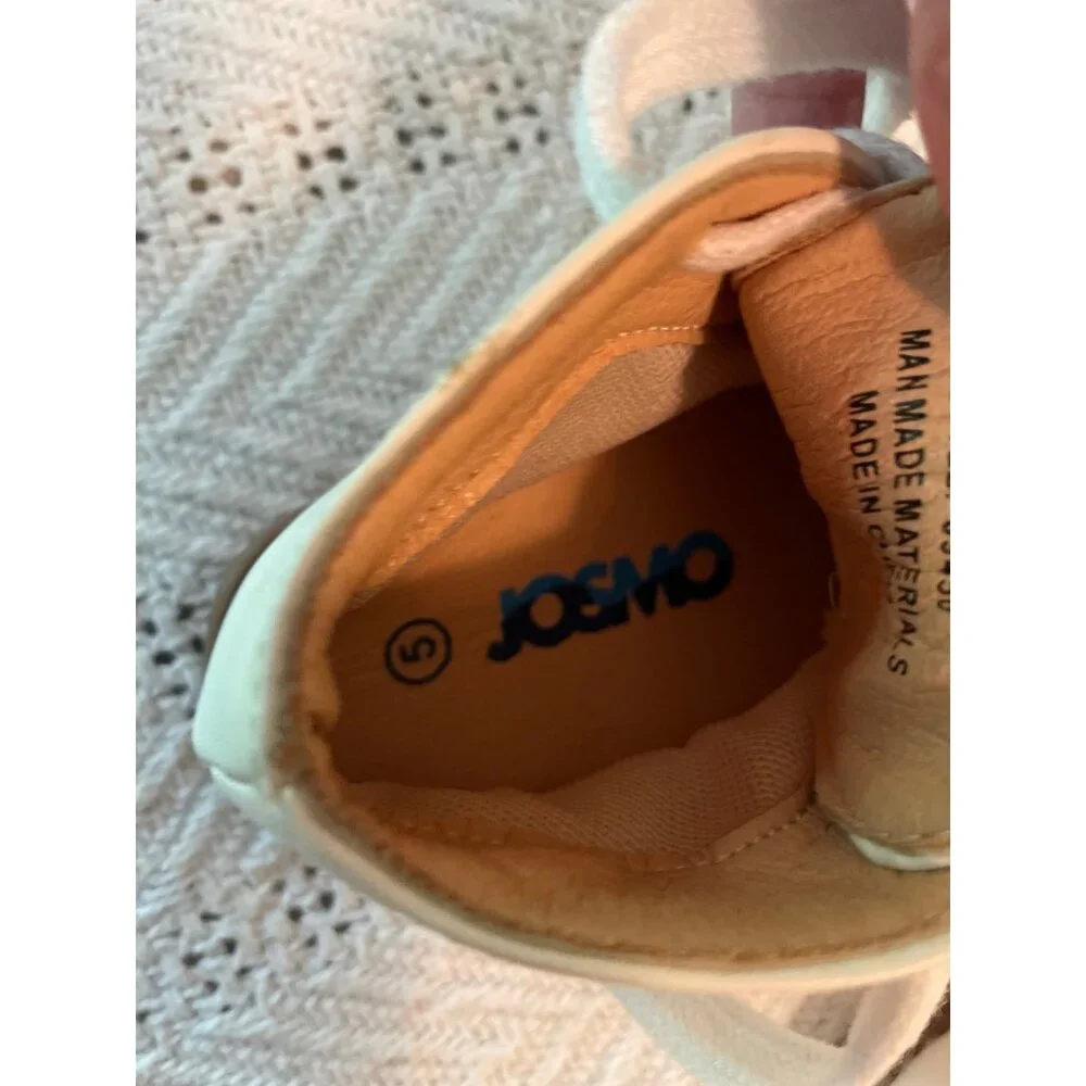 White Leather High top Walking Shoe Toddler Lace-Up Size 5 By‎ Josmo